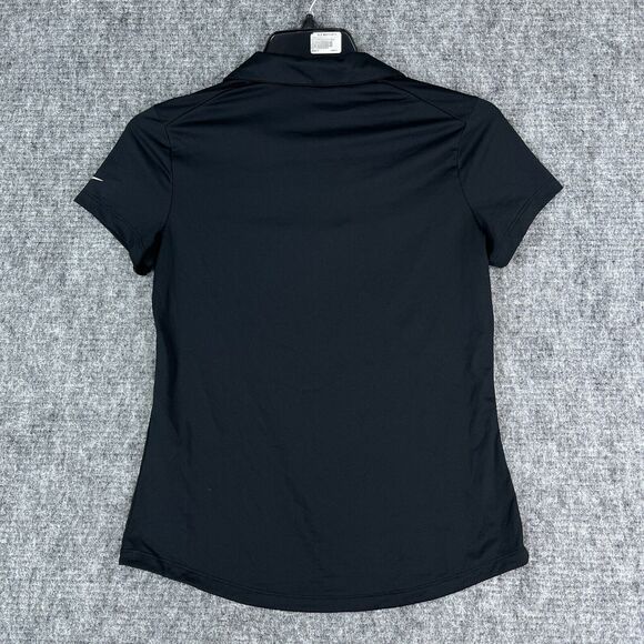 Nike Golf Shirt Womens Medium Black Polo‎ Dri Fit Performance Sundance - Picture 2 of 9